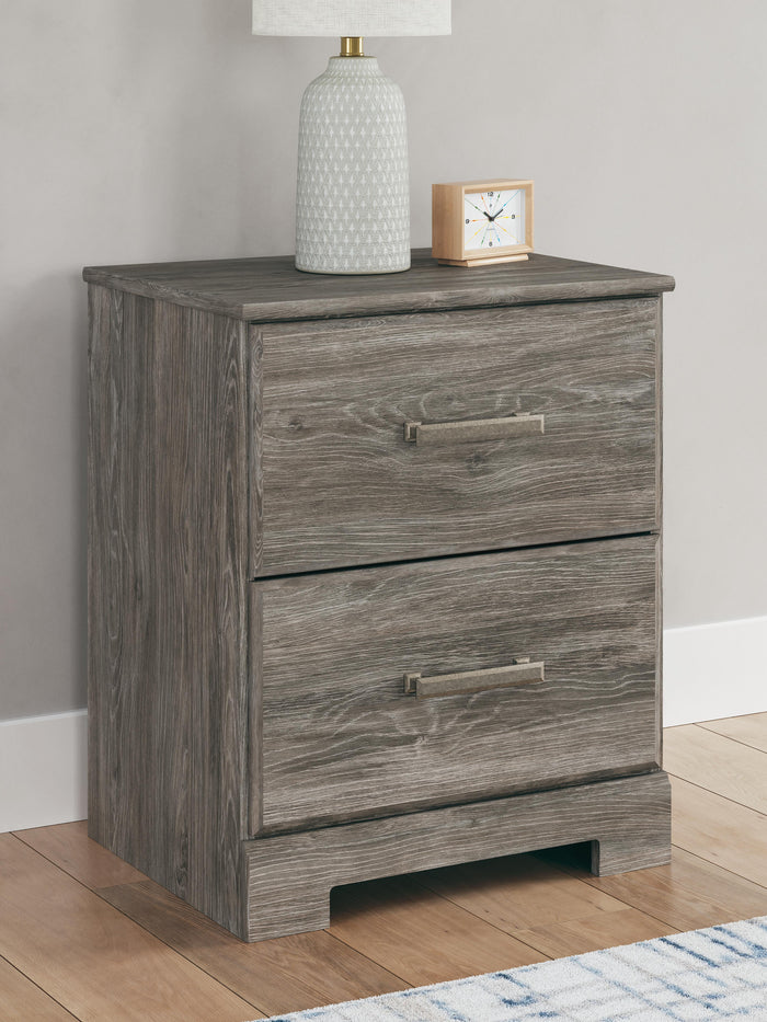 Ralinksi Gray Two Drawer Night Stand - Brand New