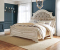 Realyn Chipped White Cal King Panel Rails