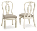 Realyn Chipped White Dining UPH Side Chair (Priced Per Item, Must Order 2, 4, 6, or 8) - Brand New