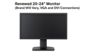 Renewed - 20-24" Monitor (Brand will vary, VGA and DVI connections)