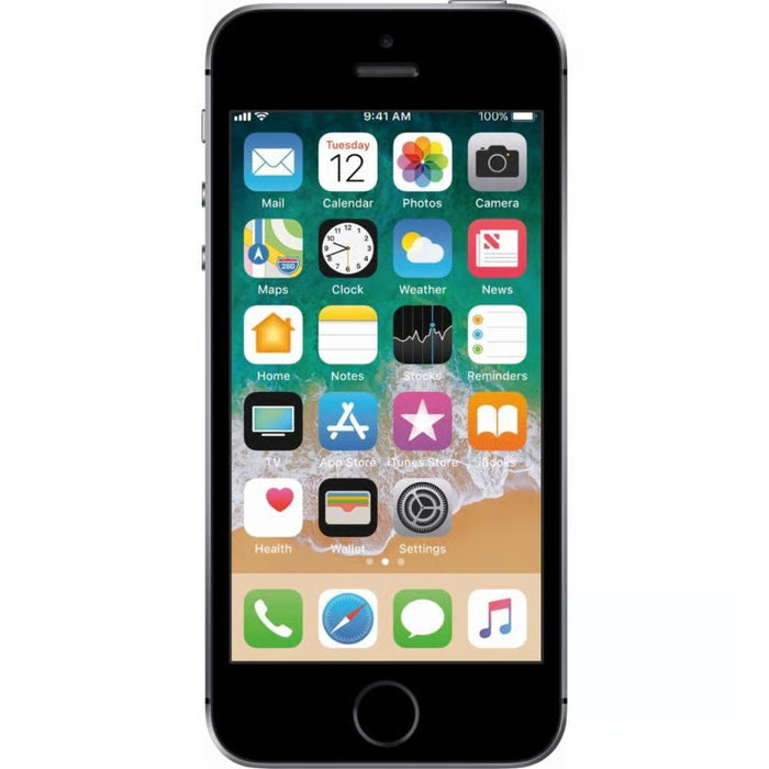 Renewed - Apple iPhone SE iOS 26.1| Gray 64GB Unlocked (Cracked Back)
