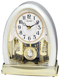 RhythmJoyful Crystal Pearl Musical Motion Table Clock - 12 Melodies - 4RJ641WU03_8499d84c-d7b1-4ac1-8882-c92d84f1ec5c
