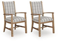 Ridgester Light Brown Dining UPH Arm Chair (Priced Per Item, Must Order 2, 4, 6, or 8) - Brand New