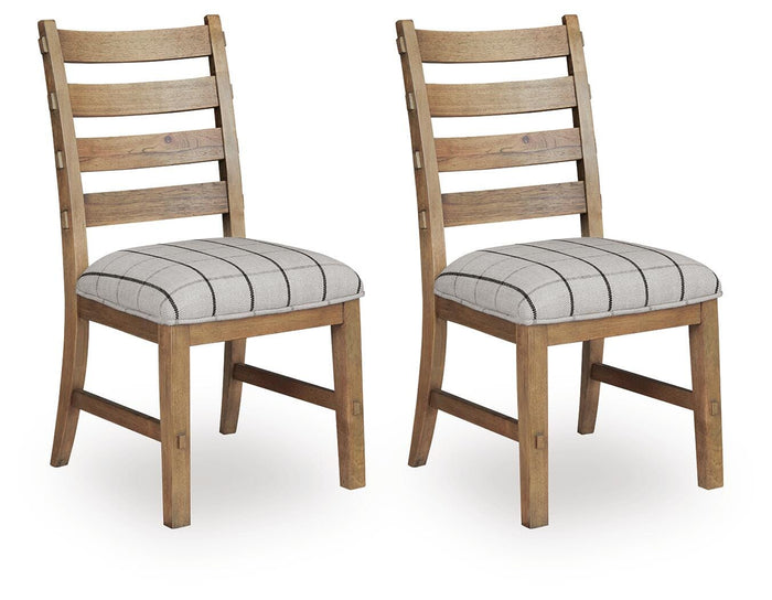 Ridgester Light Brown Dining UPH Side Chair (Priced Per Item, Must Order 2, 4, 6, or 8) - Brand New
