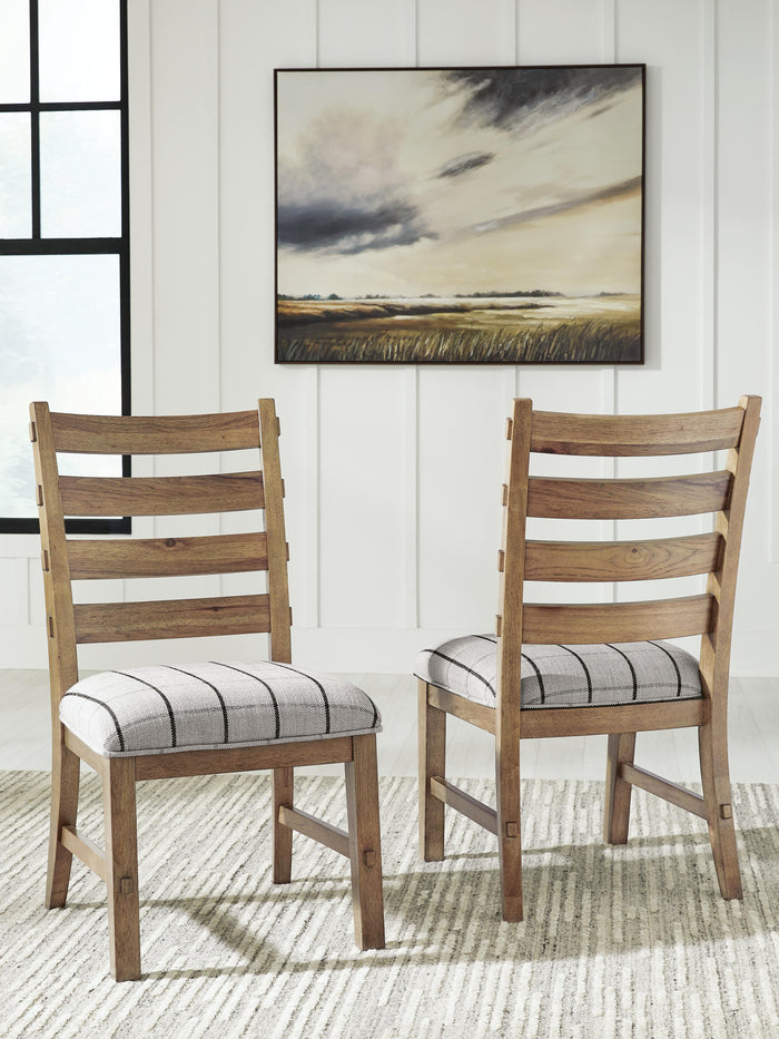 Ridgester Light Brown Dining UPH Side Chair (Priced Per Item, Must Order 2, 4, 6, or 8) - Brand New