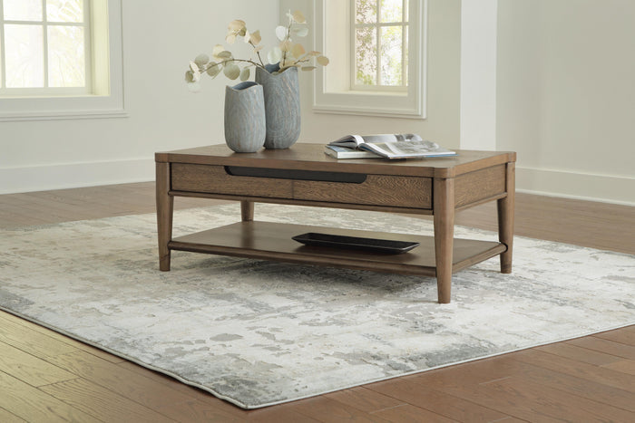 Roanhowe Brown Rectangular Cocktail Table - Brand New