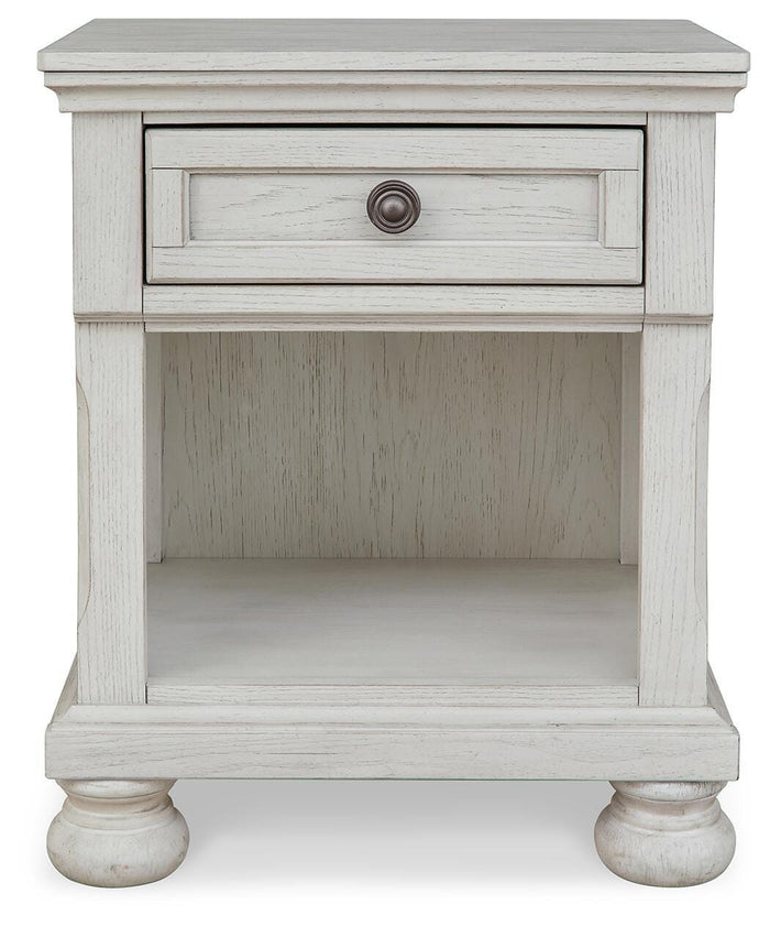 Robbinsdale Antique White One Drawer Night Stand - Brand New