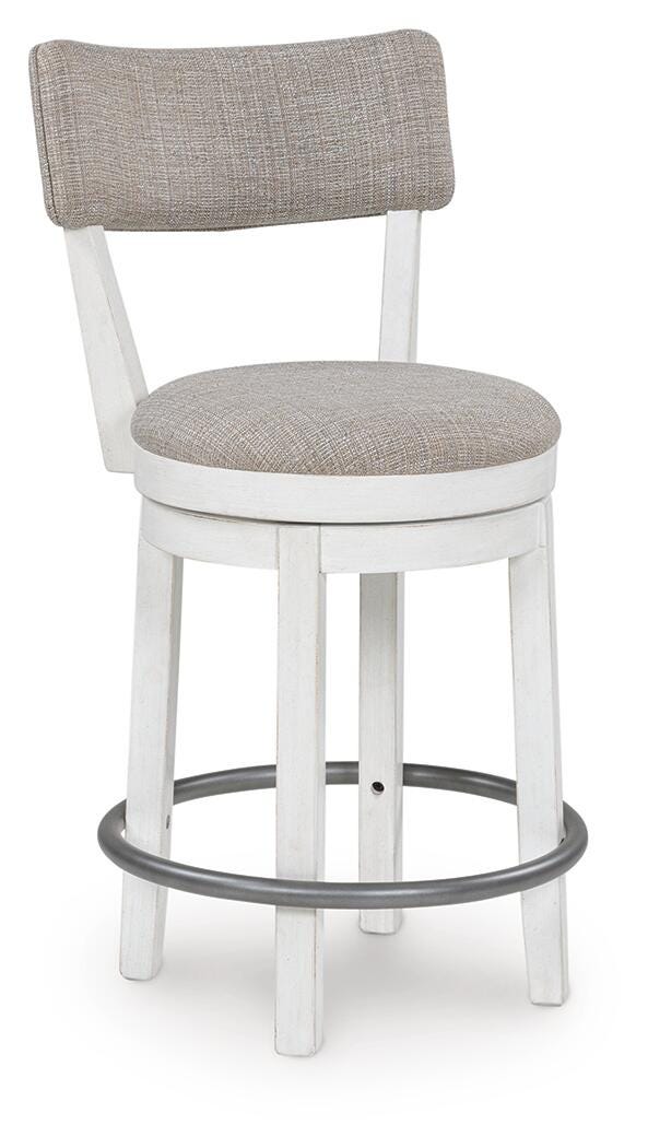 Robbinsdale Antique White UPH Swivel Barstool (Priced Per Item, Must Order 2, 4, 6, or 8) - Brand New