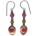 Owen Glass Collection Watercolors 22 earrings featuring vibrant watercolor-inspired design and silver hooks.