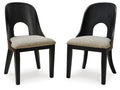 Rowanbeck Gray/Black Dining UPH Side Chair (Priced Per Item, Must Order 2, 4, 6, or 8) - Brand New