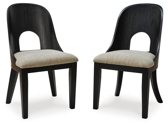 Rowanbeck Gray/Black Dining UPH Side Chair (Priced Per Item, Must Order 2, 4, 6, or 8) - Brand New