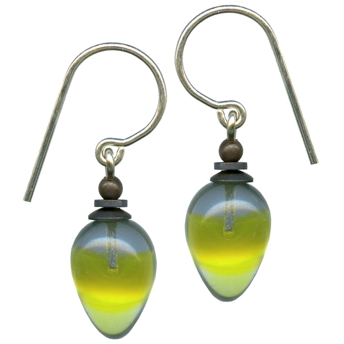 Owen Glass Collection COLORS 2 earrings featuring vibrant, multicolored glass designs in a stylish, modern shape.