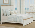 Savonport White/Brown Two Drawer Night Stand - Brand New