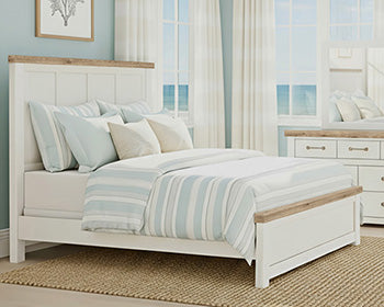Savonport White/Brown Two Drawer Night Stand - Brand New