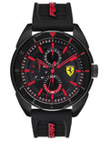 Scuderia Ferrari Forza Mens Watch - Black Metal - Black - Sub-dials - Silicone - 0830547