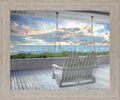 Seaside Swing Serenity - 28" x 34" Framed Wall Art - Light Blue