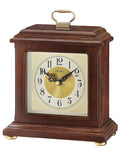 Seiko Desk or Table Clock - Dark Brown Wooden Case - Gold-Tone Dial - QXG147BLH