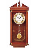 Seiko Oak Pediment Pendulum  Wall Clock - QXH107BLH