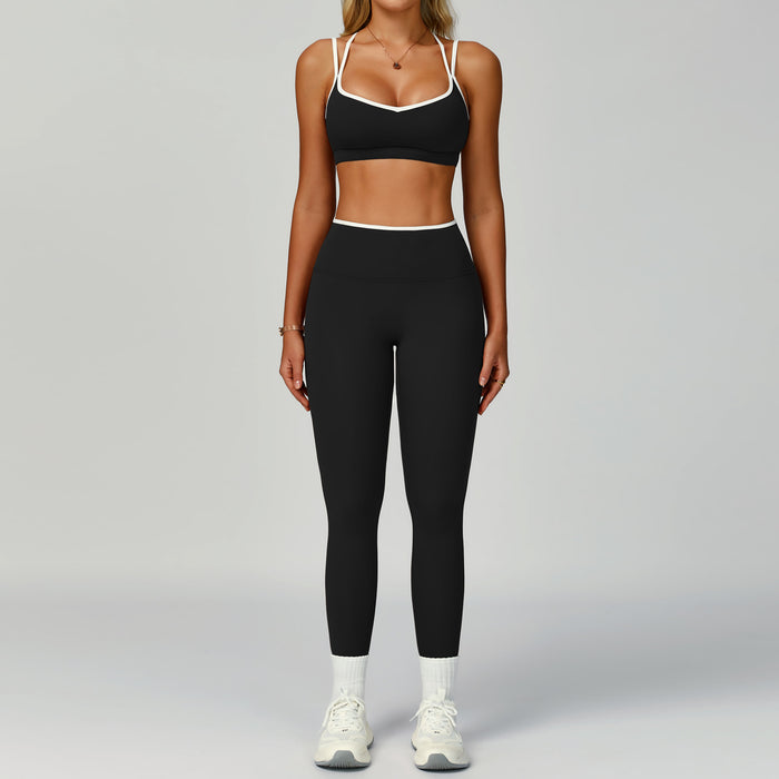 Set for Women - Tight-Fitting Backless Yoga Suit for Outdoor Fitness