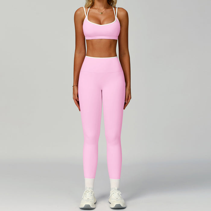 Set for Women - Tight-Fitting Backless Yoga Suit for Outdoor Fitness