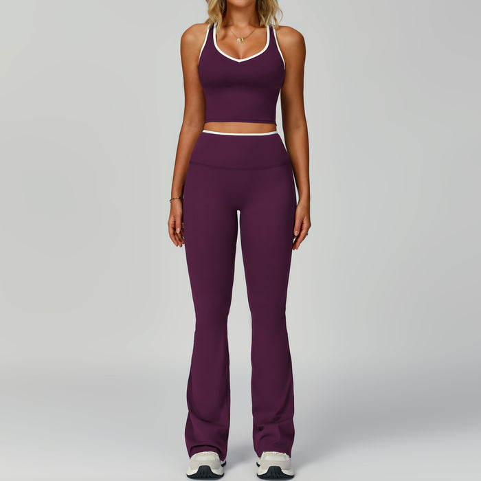 9238 Tank Top + 9238 Flare Pants - Purple Grape / S