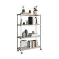 Seville Classics HOME 4-Tier Steel Shelving with Shelf Liners, 36" W x 14" D x 56.5" H, Platinum - Brand New