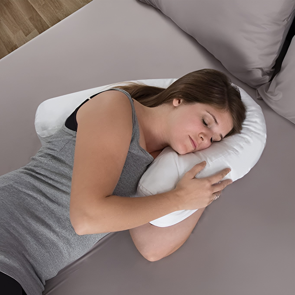 MEELANO Sidepude Ørehul Plys Polyester Holder Ryggen Ret Sidesovere Default