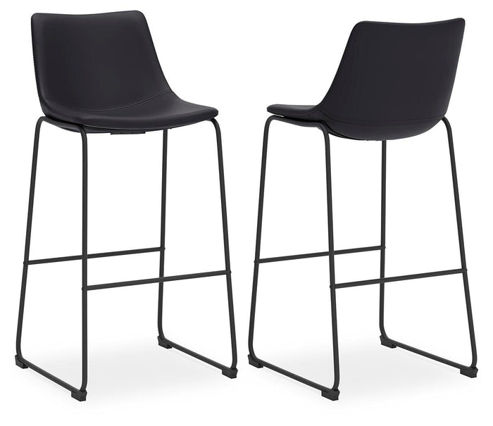 Signature Design Black Tall UPH Barstool (2/CN)