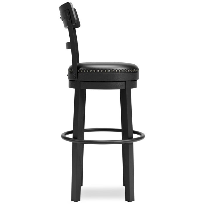 Signature Design Black Tall UPH Swivel Barstool(1/CN)