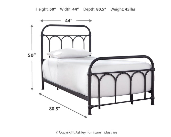 Signature Design Black Twin Metal HDBD/FTBD/Rails