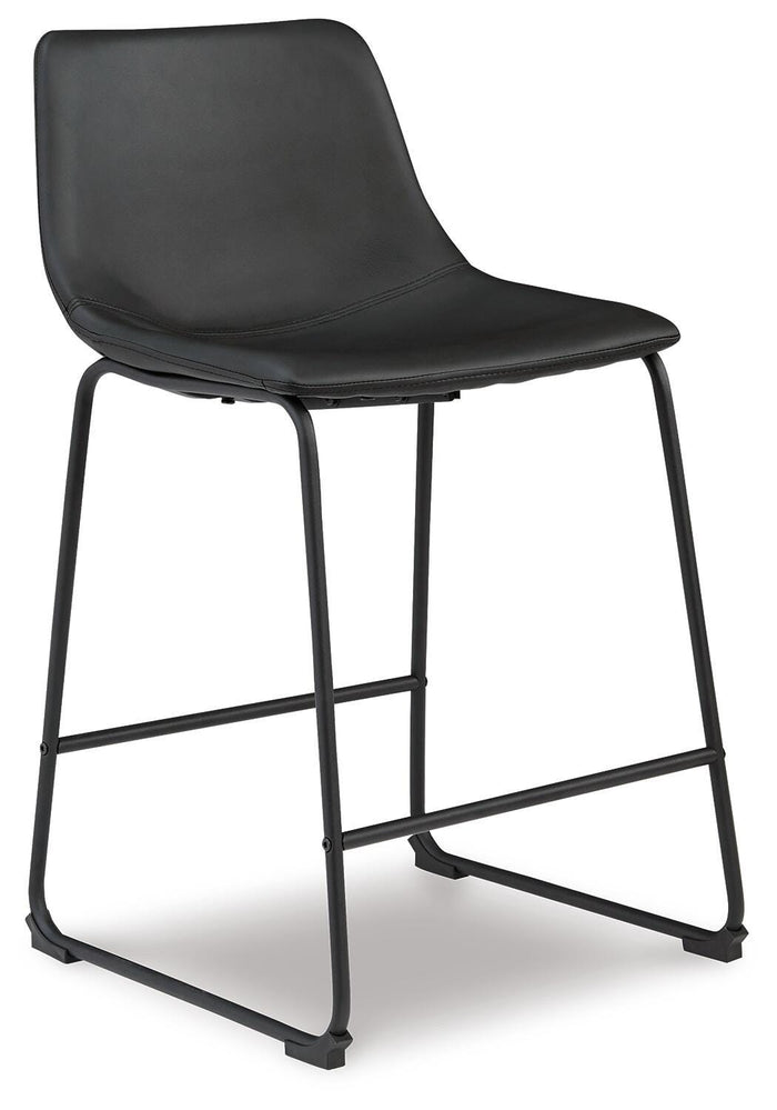 Signature Design Black Upholstered Barstool (2/CN)