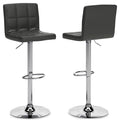 Signature Design Black/Chrome Finish Tall UPH Swivel Barstool(2/CN)