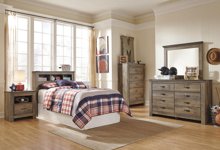 Signature Design Brown Twin Bookcase Headboard