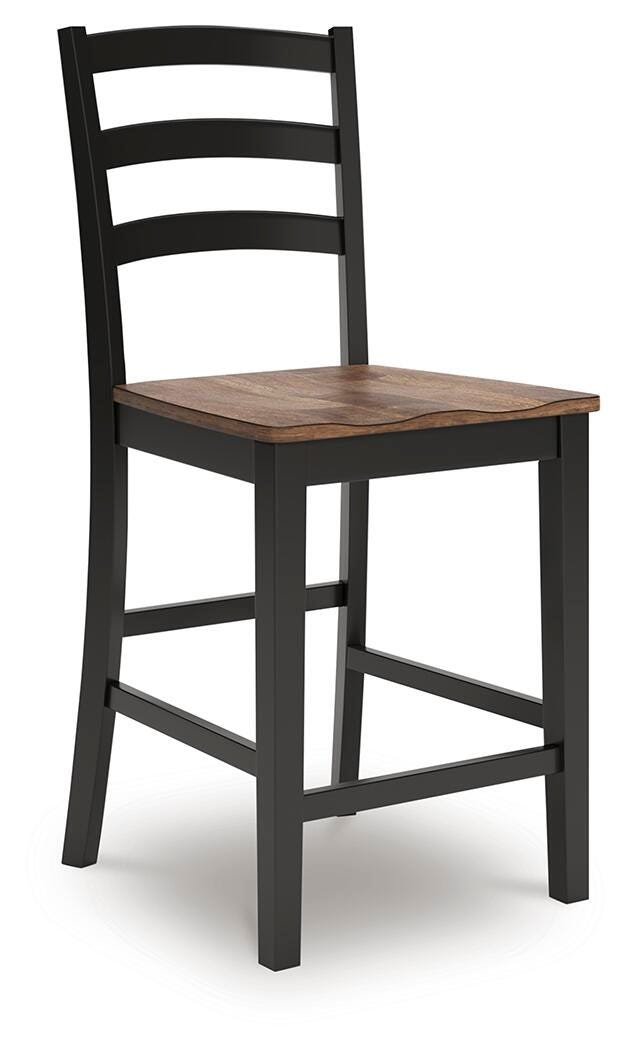 Signature Design Brown/Black Barstool (2/CN)
