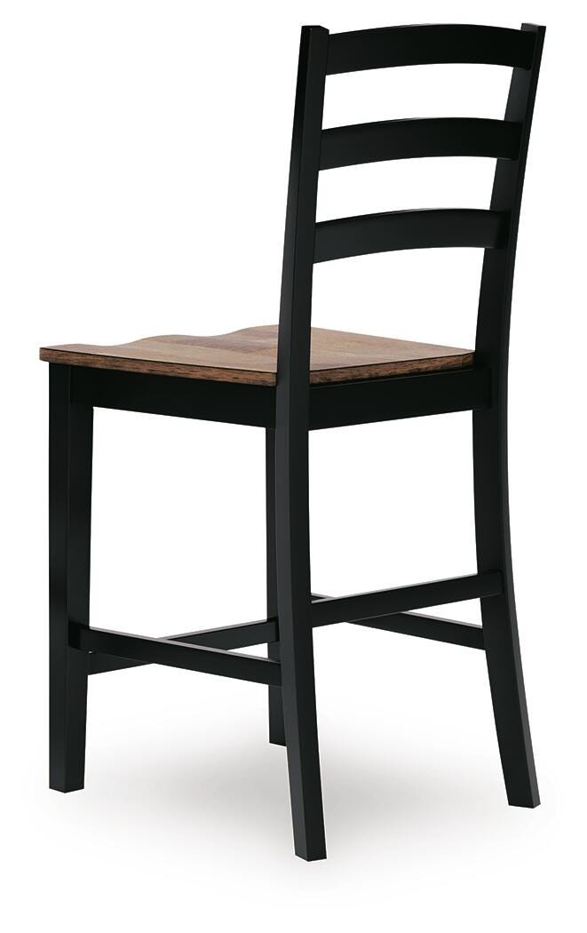 Signature Design Brown/Black Barstool (2/CN)