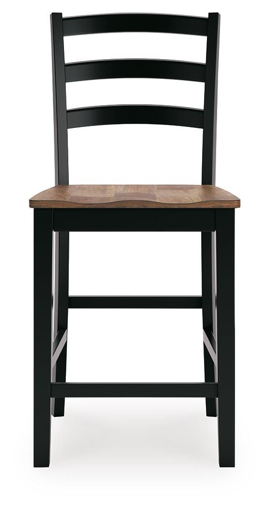 Signature Design Brown/Black Barstool (2/CN)