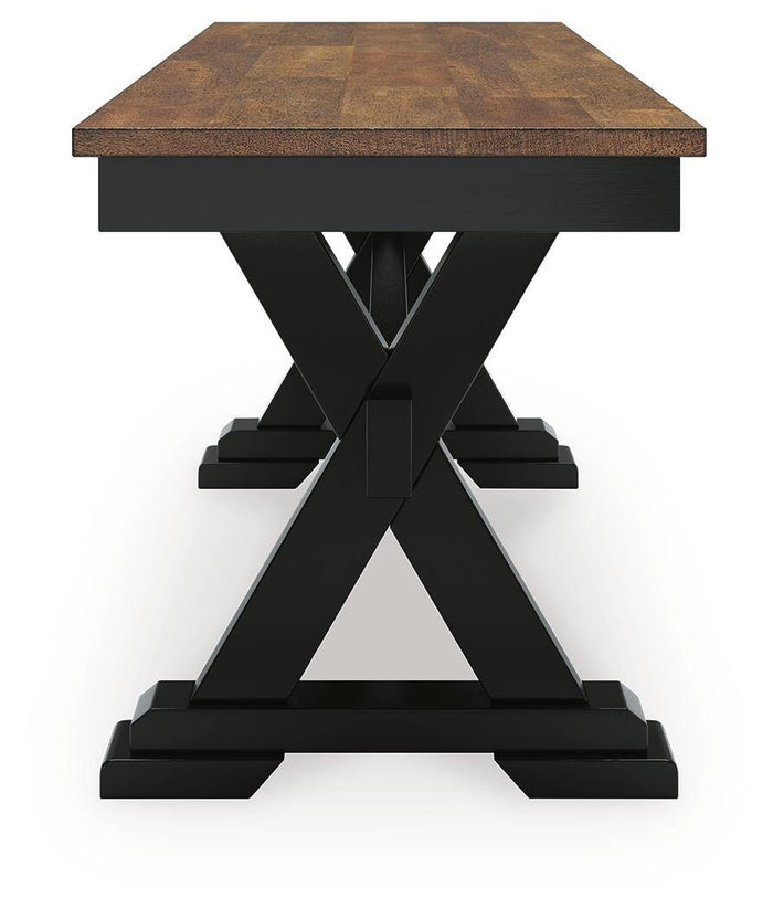 Signature Design Brown/Black Large Dining Room Bench