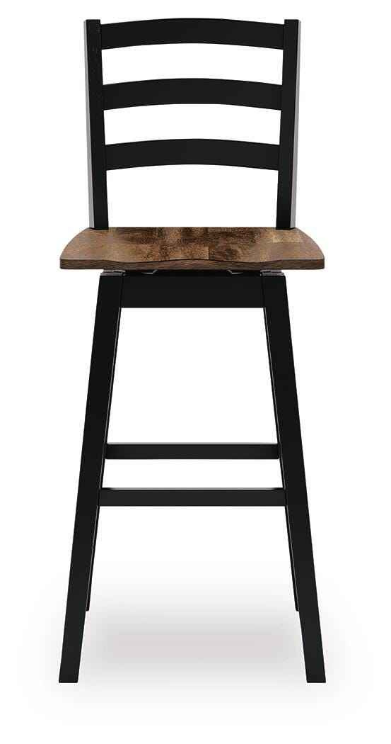 Signature Design Brown/Black Tall Swivel Barstool (2/CN)
