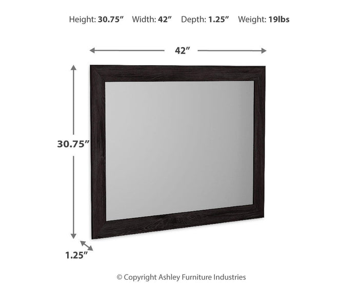 Signature Design Charcoal Bedroom Mirror