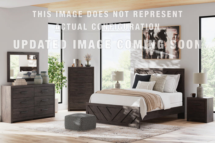 Signature Design Charcoal Full Panel Bed