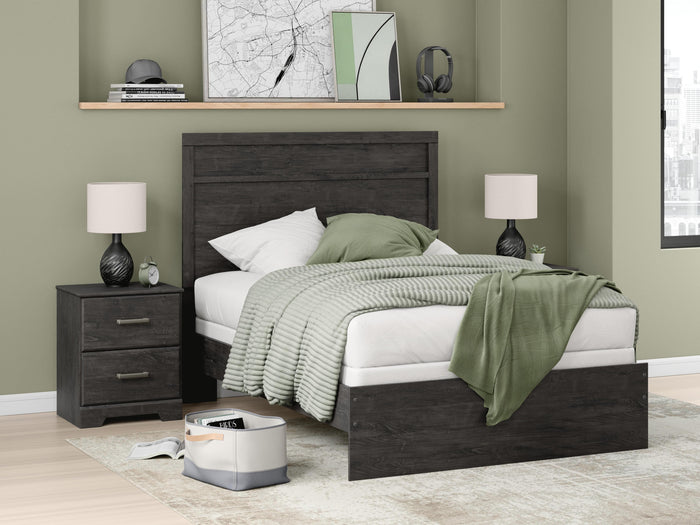 Signature Design Charcoal Full Panel Bed