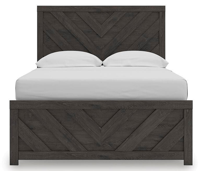 Signature Design Charcoal Full Panel Bed