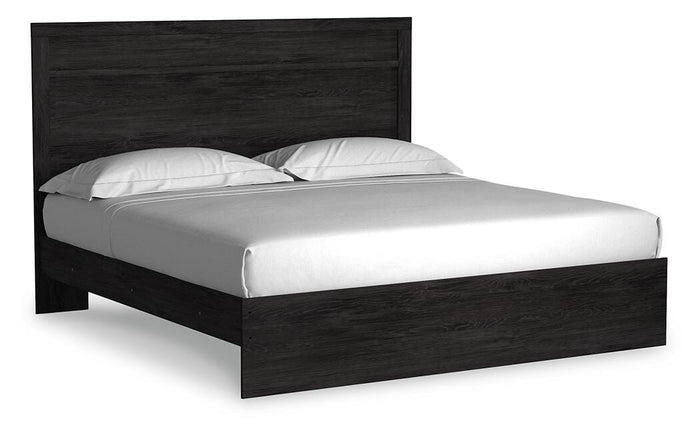 Signature Design Charcoal King Panel Bed