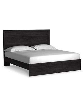 Signature Design Charcoal King Panel Bed