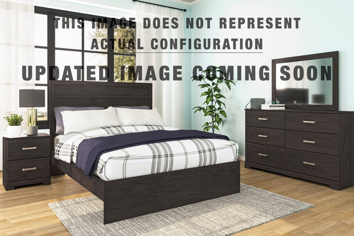 Signature Design Charcoal King Panel Bed