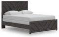 Signature Design Charcoal Queen Panel Bed