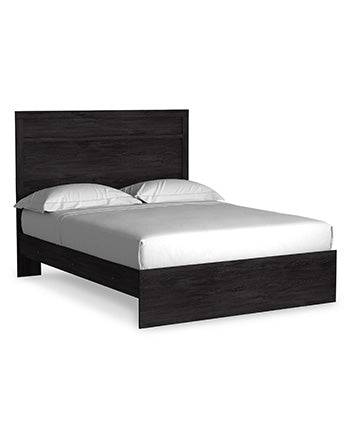 Signature Design Charcoal Queen Panel Bed