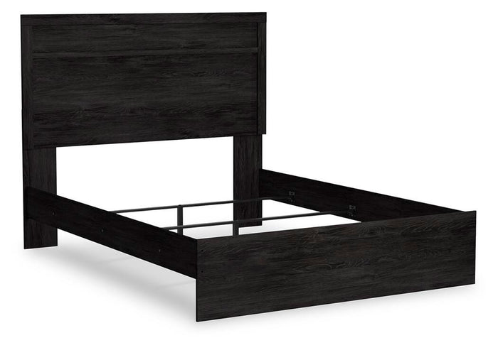 Signature Design Charcoal Queen Panel Bed