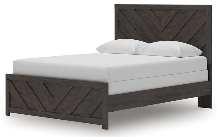 Signature Design Charcoal Queen Panel Bed