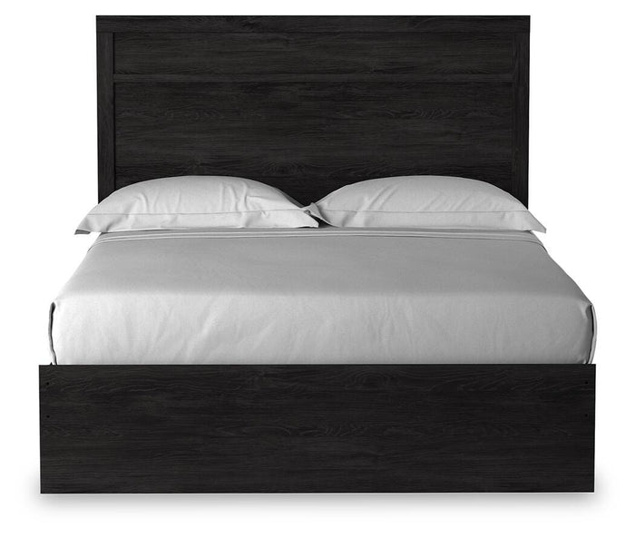 Signature Design Charcoal Queen Panel Bed